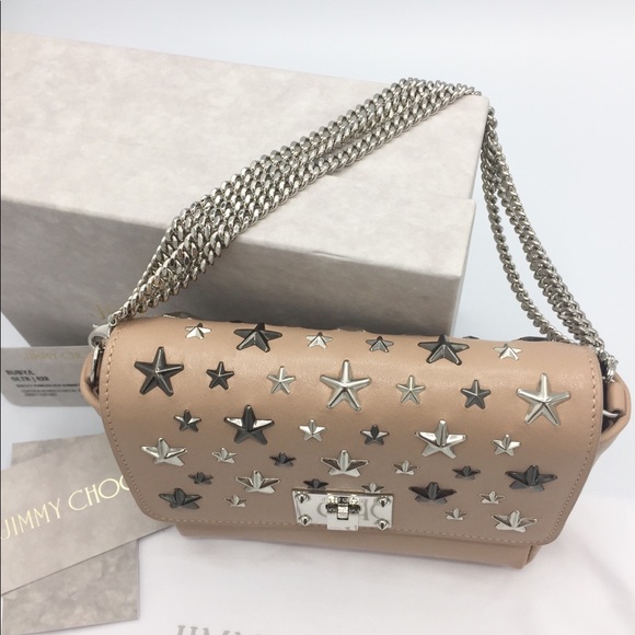 Jimmy Choo Leather Mini Metal Star Convertible Bag - Picture 10 of 16
